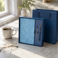 Ensemble cadeau de carnet d'affaires de qualité supérieure de luxe, carnet en papier imperméable A5 avec stylo en métal, logo personnalisé pour le bureau