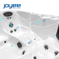 JOYEE Spa en acrylique pour 5 personnes, jacuzzi de luxe avec contrôle Gecko, hydro-massage extérieur