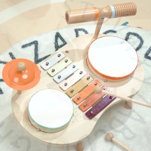 Ensemble de batterie pour enfants Xylophone en bois <span class=keywords><strong>Kit</strong></span> d'instruments de <span class=keywords><strong>musique</strong></span> Ensemble de batterie pour bébé Jouets sensoriels Montessori pour les tout-petits - Product Image 3