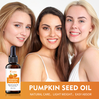 Huile Végétale Vierge 100% Pure de Graines de Citrouille Pressées à Froid 30ml Biologique Naturelle Cucurbita Pepo pour la Croissance Capillaire et les Soins de la Peau (Marque Blanche)