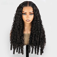 Cheveux humains vierges birmans à cuticules alignées pour perruque Lace Front, base en dentelle marron foncé, longueur longue, densité 200%, toutes couleurs, double épaisseur