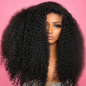 Peluca de Cabello Humano con Cierre de Encaje 5x5, Rizado, 180% de Densidad, Sin Pegamento, Lista para Usar, para Principiantes, para Mujeres Negras, Línea de Cabello Natural - Product Image 1