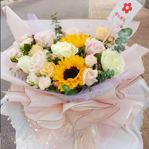 Papier d'emballage pour fleurs en gros, logo personnalisé, fleurs coréennes, noir et blanc, mat, imperméable, <span class=keywords><strong>film</strong></span> d'emballage pour fleurs - Product Image 5