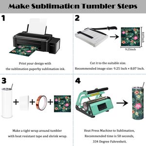 20oz Sublimation Tumblers Bulk, Stainless Steel <b>Double</b> <b>Wall</b> Vacuum Insulation Cup, Sublimation Cups with Straw, Individually <b>Box</b> - Product Image 4