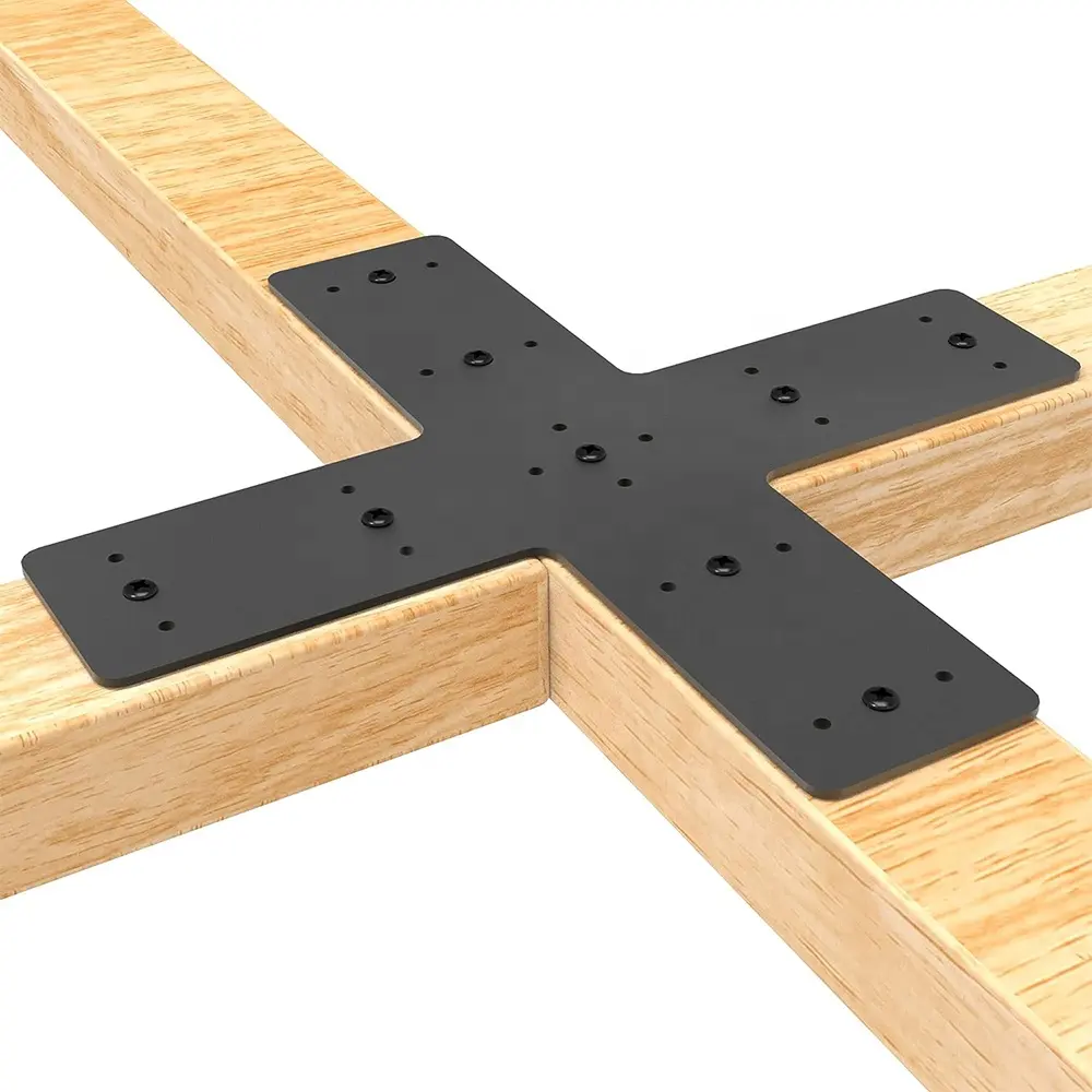 Heavy Duty Cross Mending Plate Wood Connector Metal Steel Reinforcement for Framing Pergola Truss