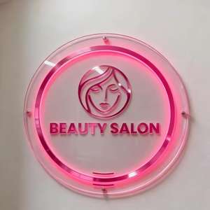 Letrero Luminoso con Retroiluminación para Nombre de Tienda, Letrero para Salón de Belleza, Logotipo de Pared, Letrero Acrílico Publicitario con LED Brillante para Negocios - Product Image 5