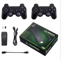 Control Inalámbrico Dual 2.4G, Control de Juego Inalámbrico M8, Consola de Videojuegos de 64G para TV, con 20000 Juegos Integrados