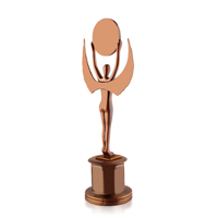 Statue personnalisée Sculpture ailes de cuivre décoration métal trophée produits en gros