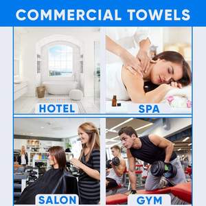 Adults 100% Cotton Woven <b>Bath</b> <b>Towels</b> 70x140cm Eco-Friendly Shower <b>Towel</b> <b>Set</b> Bleach Safe for Hotel Use - Product Image 3
