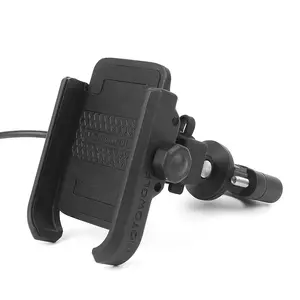 USB-geladenes Handyständer für Motorrad Handyhalter Motorrad Universal-Handyständer aus Aluminiumlegierung