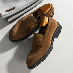 High-end Atmospheric Square Toe Men's Oxford Shoes <b>Top</b> Layer Cowhide Three-joint Business Formal Dress Shoes - Product Image 2