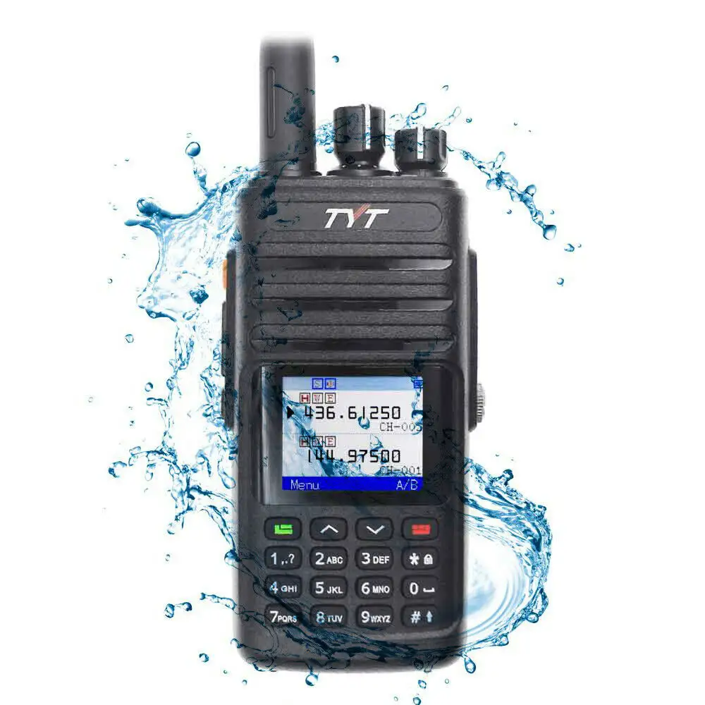 TYT 10W 256 canales de larga distancia 144/450Mhz radio de banda dual walkie talkie radios