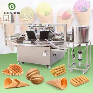 Nouvelle machine automatique à gaufres, mini gaufres, crème glacée, rouleaux d'œufs, enveloppe de biscuits, cornet à remplir, stand, acier inoxydable 304 - Product Image 1