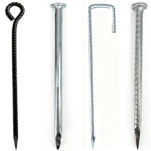J Type Ground Garden <strong>Rebar</strong> Stakes for Swing Set Earth Anchors for Camping - Product Image 1