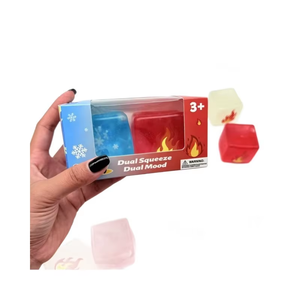 Cubo Sensorial de Doble Compresión, Juguete Antiestrés, Regalo para Aliviar la Presión con Sensación de Hielo y Fuego - Product Image 1