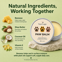 Baume pour pattes de chien biologique anti-inflammatoire à étiquette privée, adoucissant et hydratant pour pattes sèches et gercées, produits pour animaux de compagnie de qualité supérieure
