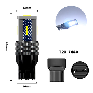 Nueva Luz LED Canbus Hyper Flash 1156 1157 T20 7440 7443 Blanca Sin Errores para Señalización de Coche y Luz de Reversa con Disipador de Calor - Product Image 5