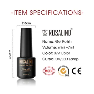 Rosalind label pribadi 5-15ml, cat kuku gel mata kucing 9D tahan lama harga pabrik
