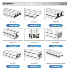 T track 40x40 6063 t slot Extrusão Liga De Alumínio Roupeiro Quadro Deslizante Perfil De Alumínio Para Janela E Porta - Product Image 3
