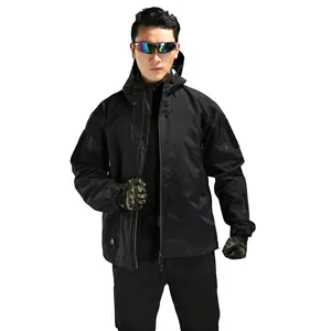 Custom Logo Plus Size Men's Jackets Waterproof Windproof Coat Zip Up Hoodie Winter Clothes Bomber Streetwear for Men 2022
