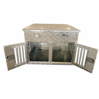 Caisse de Transport Double en Aluminium pour Chiens de Chasse, Camion, avec Rangement Supérieur