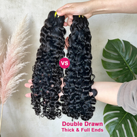 Lots de Cheveux Humains Bouclés Indiens Bruts, Extensions de Cheveux Bouclés Birmans Naturels et Volumineux, Non Traités, Vierge, Cuticules Alignées, Vente en Gros