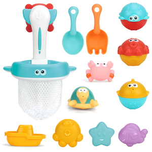 Filet de pêche pour bébé d'été, jeu d'eau pour le <span class=keywords><strong>bain</strong></span>, jouets de <span class=keywords><strong>bain</strong></span> pour enfants, animaux marins - Product Image 1