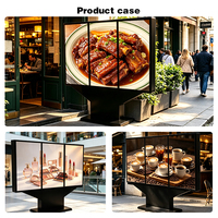 Pantalla LCD para Exteriores de 55 Pulgadas, Resistente a la Intemperie IP66, Señalización Digital para Exteriores con Soporte de Pie, Android, para Restaurantes Drive-Thru