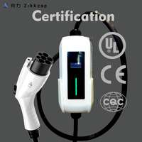 Nouveau chargeur AC Z7A 3,5KW/7KW AC230V Type 2 EU, certifié IP65 CE/FCC, portable pour usage domestique avec écran LED de 1,3 pouce
