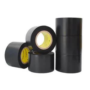 Wholesale Waterproof Black Insulation Duct Tape Pvc Pipe Wrap Repair Adhesive Tape Decoration Carton Box Rubber Masking 45MM 8m