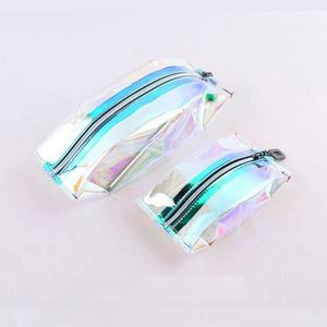 Bolsa de Maquillaje Impermeable Holográfica de TPU para Mujer, Estuche de Almacenamiento de Cosméticos, Bolsa de Viaje con Cierre - Product Image 4