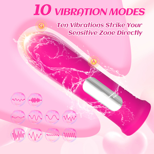 Mini Masajeador de Varita Ylove Vibrador Tipo Bala de 10 Funciones Juguete Sexual para Mujeres Materiales de Silicona Suave y ABS - Product Image 4
