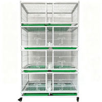 Cage d'élevage pour pigeons voyageurs en acier galvanisé, avec base lavable, grande salle d'élevage, porte pour stockage et reproduction en vrac