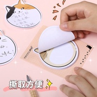 Kawaii chat lapin notes autocollantes jolie fille index autocollants pour étude bloc-notes
