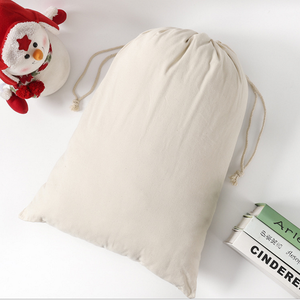 Sac de Noël en toile personnalisé avec cordon de serrage, idéal pour les cadeaux et les fêtes - Grande Vente - Product Image 4
