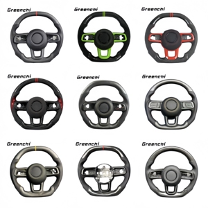 Volante deportivo de fibra de carbono de cuero perforado personalizado para <span class=keywords><strong>Jeep</strong></span> JL Wrangler Grand Cherokee SRT Gladiator - Product Image 6