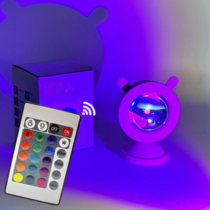 Tùy Chỉnh RGB Màu Hồng Thỏ Ánh Sáng Ban Đêm Chiếu Có Thể Sạc Lại Mini Hoàng Hôn Đèn ABS Chất Liệu Plug-Trong Cung Cấp Điện - Product Image 4