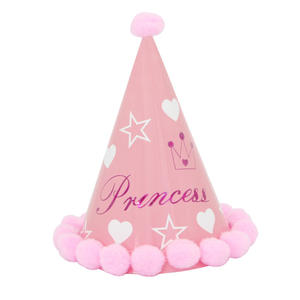 Cappello di <span class=keywords><strong>compleanno</strong></span> di carta Pompon bambino di <span class=keywords><strong>un</strong></span> <span class=keywords><strong>anno</strong></span> palla di pelliccia festa per bambini vestito da festa a pois Logo personalizzato - Product Image 1