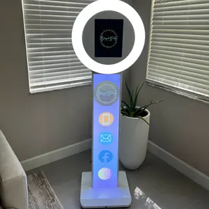 Belle imprimante rotative à lumière annulaire LED peut être connectée Selfie Photo Booth Photo Booth Machine