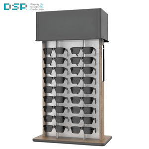 Soporte de exhibición de gafas de acrílico cuadrado tipo columna abierta compacta FÁBRICA DE Vietnam DSP con gran capacidad - Product Image 2
