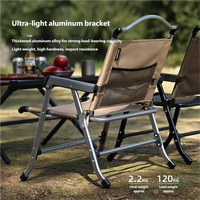 Chaise pliante Kermit en alliage d'aluminium ultra-léger, portable pour le camping en plein air, les activités de camping et les pique-niques