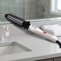 Lisseur de cheveux professionnel portable électrique à ions négatifs avec revêtement céramique LED et peigne à air chaud pour usage hôtelier et domestique