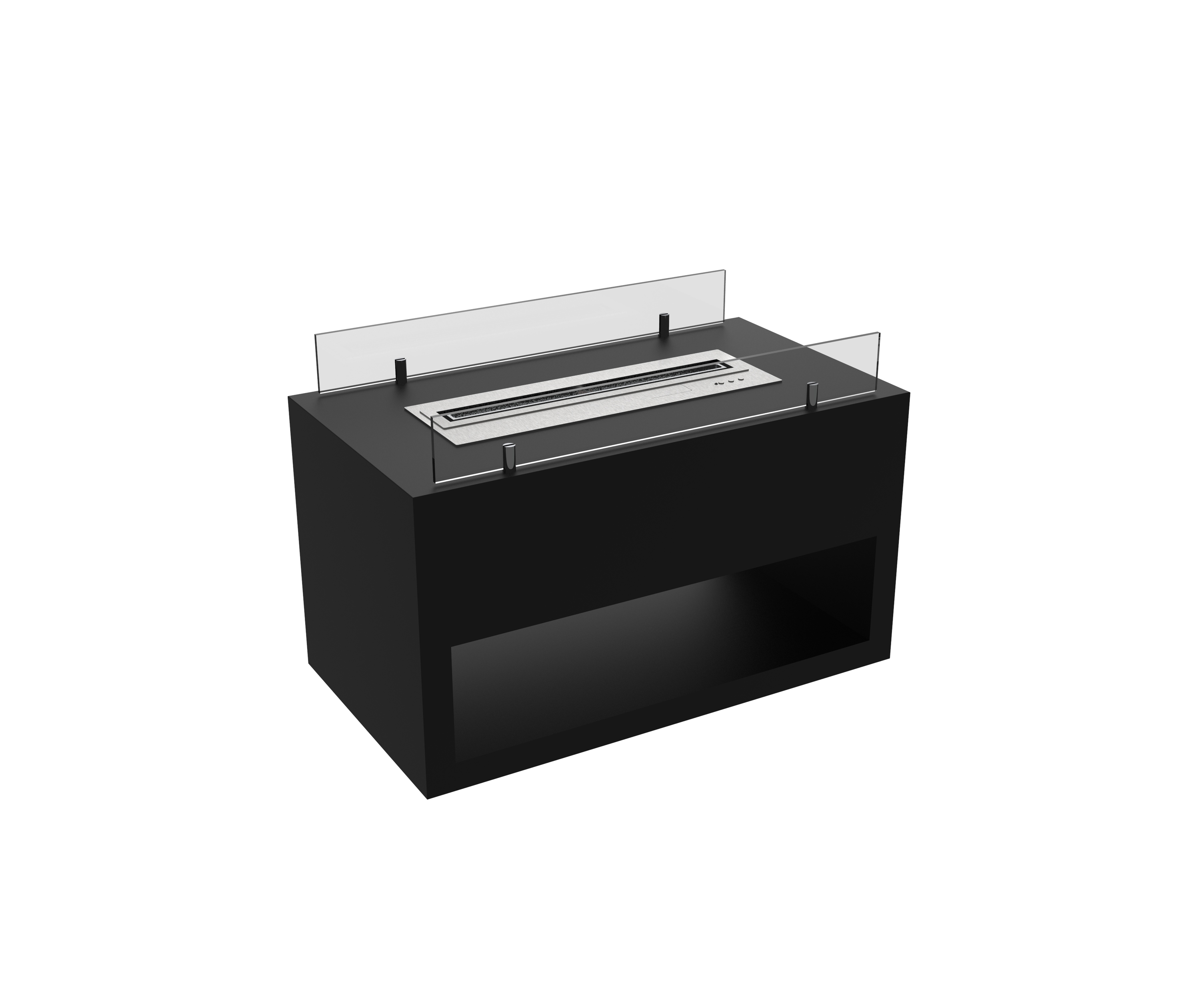 Usine Prix Style Moderne Table Basse En Marbre Blanc Électrique Cheminée À L'éthanol