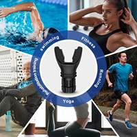 Entrenador de Ejercicios de Silicona Portátil, con Resistencia Ajustable, Boquilla para Respiración Pulmonar, Equipo de Entrenamiento Respiratorio