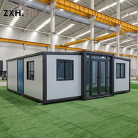 Maison conteneur extensible préfabriquée de 40 pieds à intérieur spacieux, 3 chambres, pour maison de vacances - Idéale pour un retraite confortable
