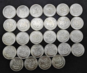 UNC 28 pièces 1878P-1921P Pièces commémoratives de dollars Morgan des États-Unis, cadeaux, décoration de la maison - Product Image 2