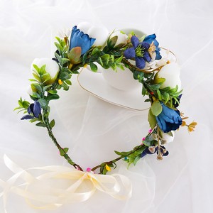 Corona <span class=keywords><strong>de</strong></span> Flores Artificiales Estilo Boho para Niña o Novia, Diadema, Accesorios para Fotos, Guirnalda <span class=keywords><strong>de</strong></span> Playa, Decoración <span class=keywords><strong>de</strong></span> Boda - Product Image 5