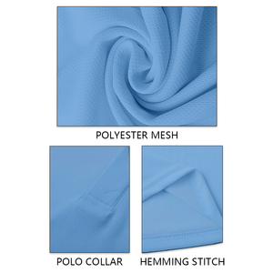 Polo de Golf de poliéster 100%, logotipo personalizado en blanco, sublimación de pieza completa <span class=keywords><strong>para</strong></span> hombre y mujer, Polo transpirable de malla, serigrafía - Product Image 5