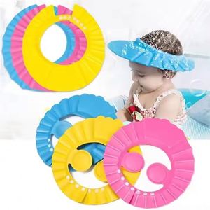 Casquette de douche ajustable en EVA écologique avec logo personnalisé, imperméable, pour bébé, pour le lavage des cheveux, produits de salle de bain pour le nettoyage - Product Image 1