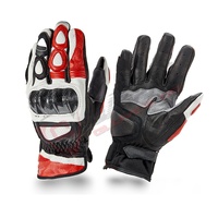 Top-Tendance Meilleur Design Noir-Rouge Couleur Respirant Hommes Moto Racing Gant En Cuir Moto Gants Gants D'équitation